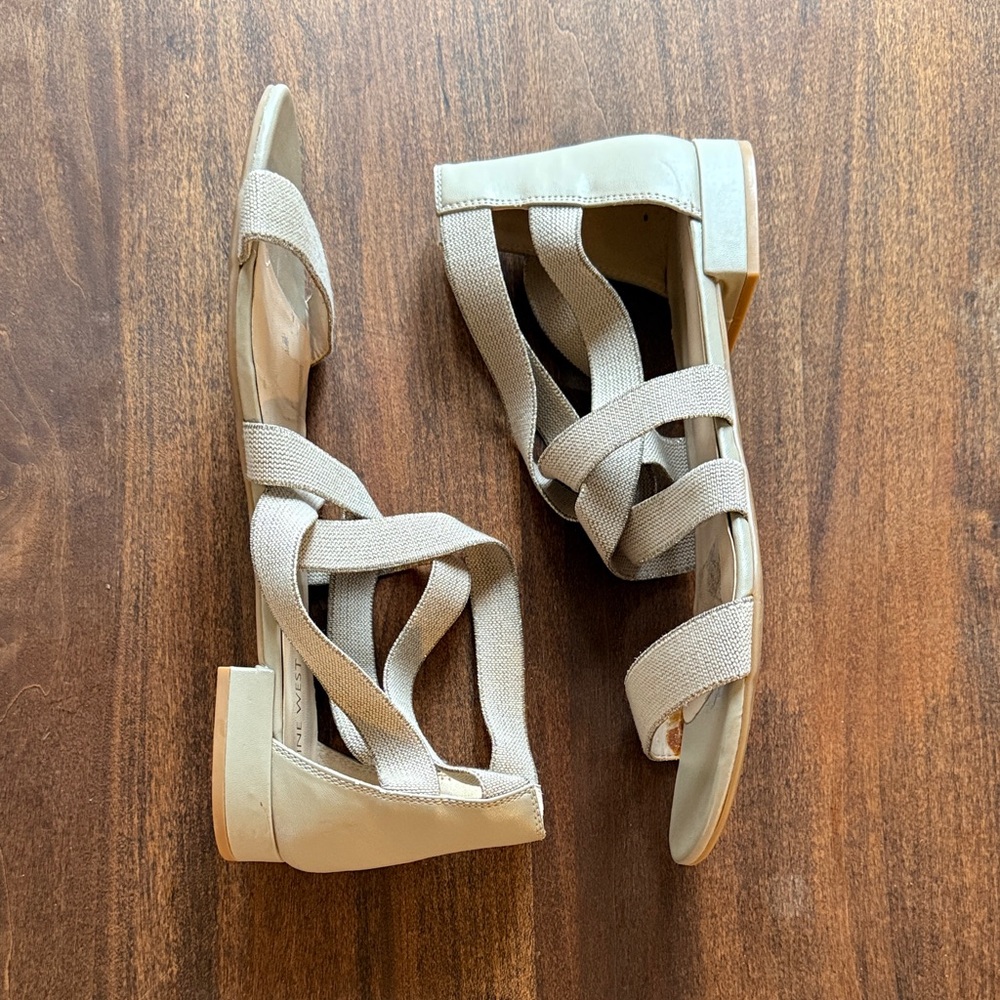 Nine West Wasson Elastic Strap Flat Sandals